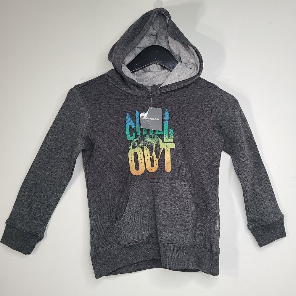 NWT Eddie Bauer Grau Chill Out Pullover Hoodie Sweater